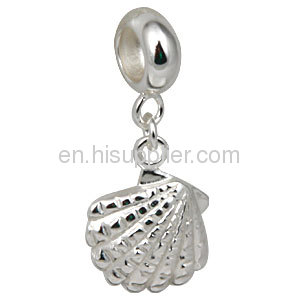 2013 european 925 Sterling Silver Shell Pearl Charm For Sale