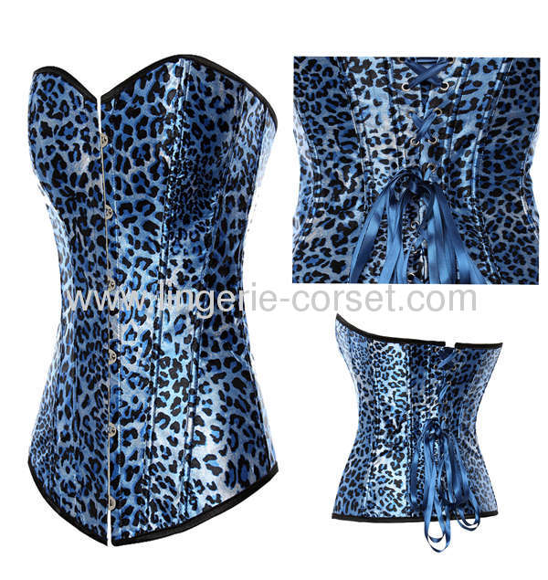 Bule white spot corset