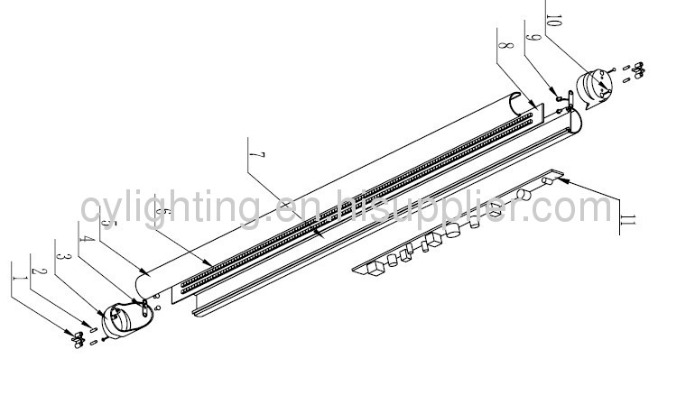 6W Aluminum T8/G13 28mm×32mm×603mm High Power White LED Tubes