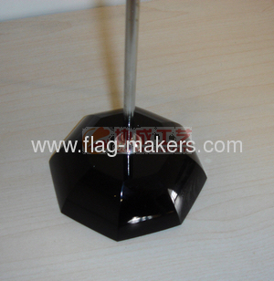 national table flag with Octagon black crystal base