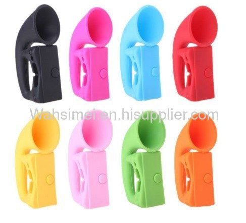 2012 new arrival horn silicone speakers for iphone