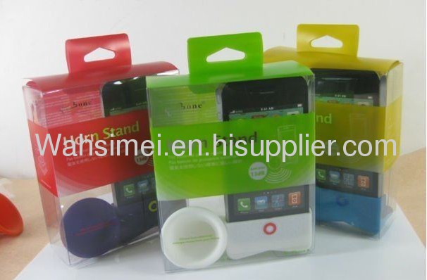 Portable horn stand Silicone speakers for iphone 