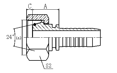 20511/20511-T METRIC FEMALE 24° CONE O-RING H.T.DIN3865 HYDRAULIC HOSE FITTING PIPE FITTING COUPLING