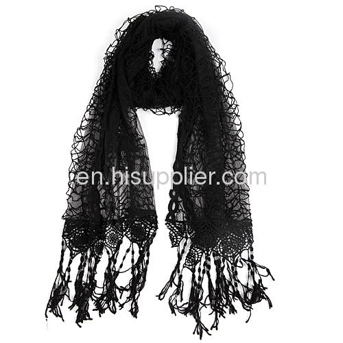 Fashion Cream Openwork Lace Pashmina Scarves Wholesale