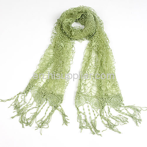 Fashion Cream Openwork Lace Pashmina Scarves Wholesale