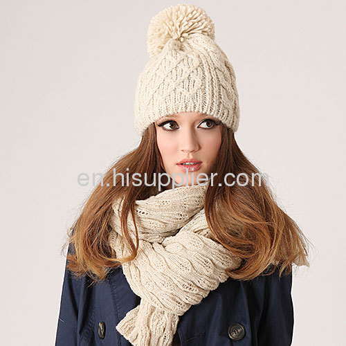 2012 Winter Hand Knitted Scarves and Hat and Shawls for Women