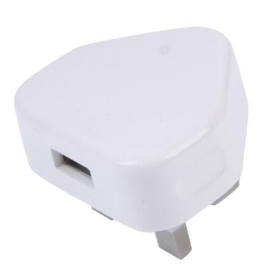 UK Plug USB Charger Adapter for Apple iPhone 5, 5V / 1A 