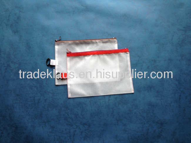 PVC soft-touch and thin mesh zipper school bag, six-colors.