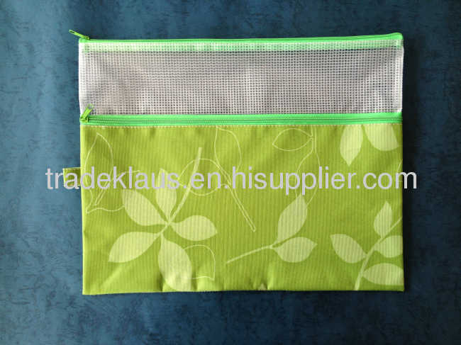 simple mesh stationery pvc bag with special closure 