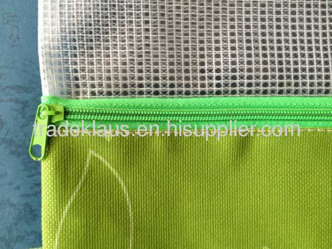 simple mesh stationery pvc bag with special closure 