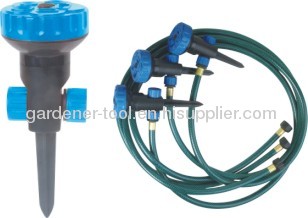 5-dial function sprinkler system with 5.4M 3-layer PVC Garden Water Hose