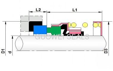 Single-Spring elastomer bellow Seal