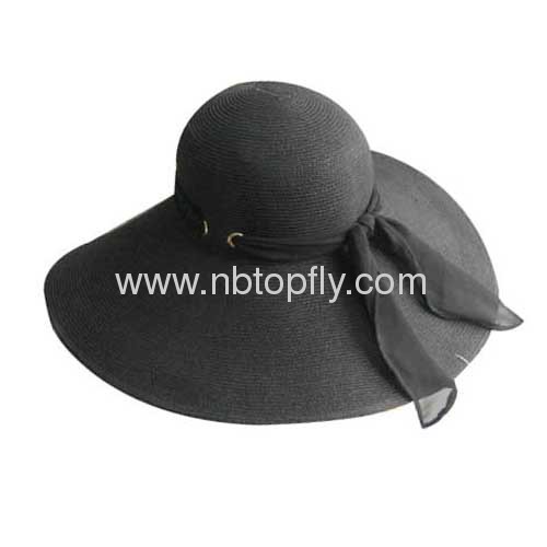 straw paper bucket hats middle brim with trim
