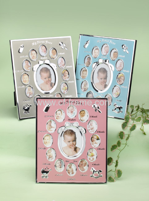 aluminum baby collage photo frame