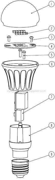 5W Φ60mm×113mm E27 Die-casted Aluminum High Brightness LED Bulb