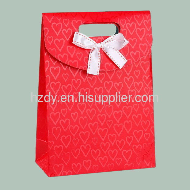 250G Ivory / white board paper bag for shopping matte lamination 