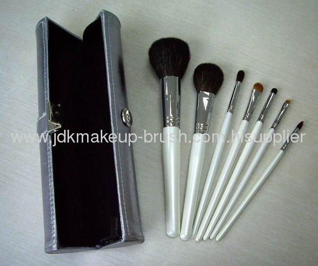 7PCS White Make up Kit brush with Copper ferrule 