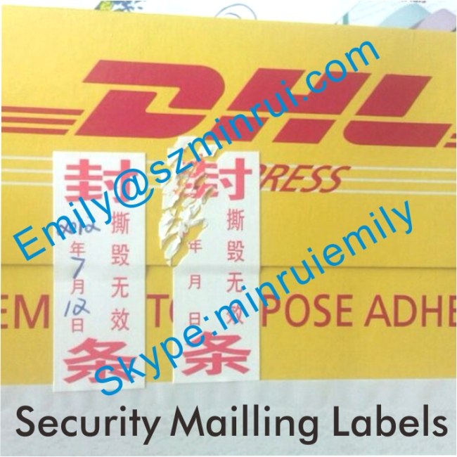 Custom Adhesive Destructive Tamper Evident Labels,Securty Seal Stickers