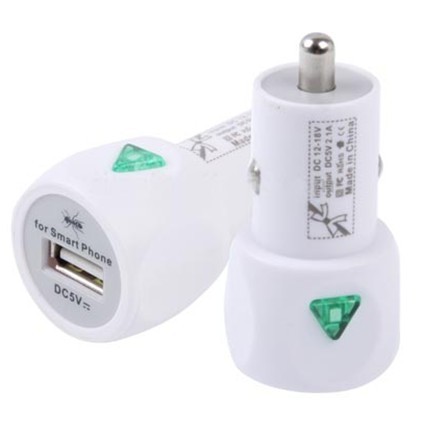 USB Mini Car Charger with Power Switch for iPhone and ipad