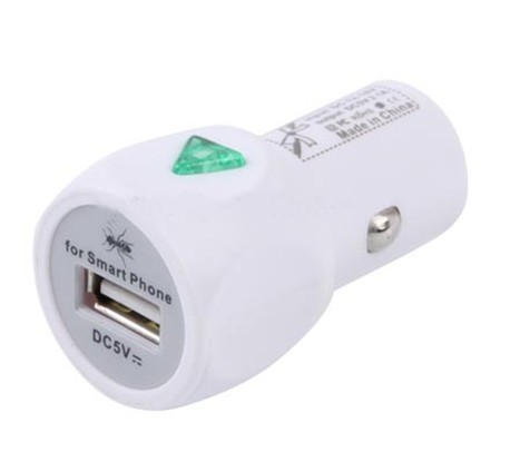 USB Mini Car Charger with Power Switch for iPhone and ipad