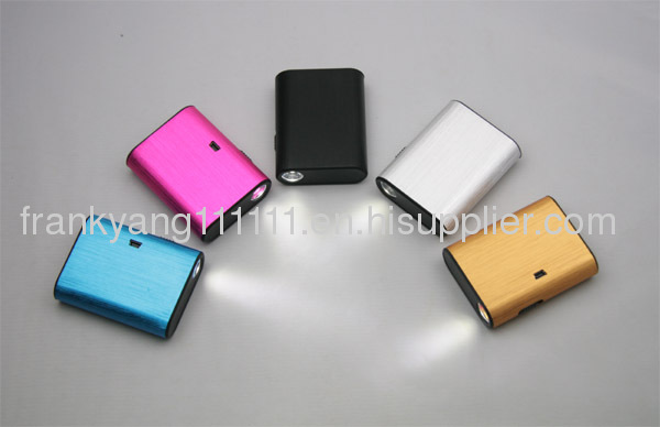 4400mAH Portable Power Bank with High-Power Flashlight, External Battery Output 5V