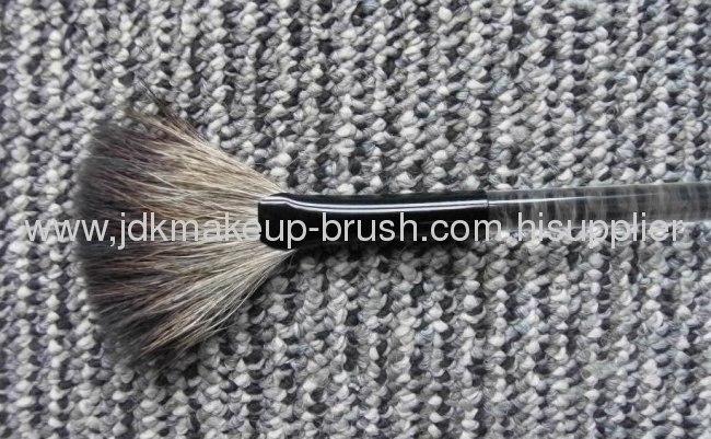 Delicate Racoon Hair Fan Brush with Acrylic Handle