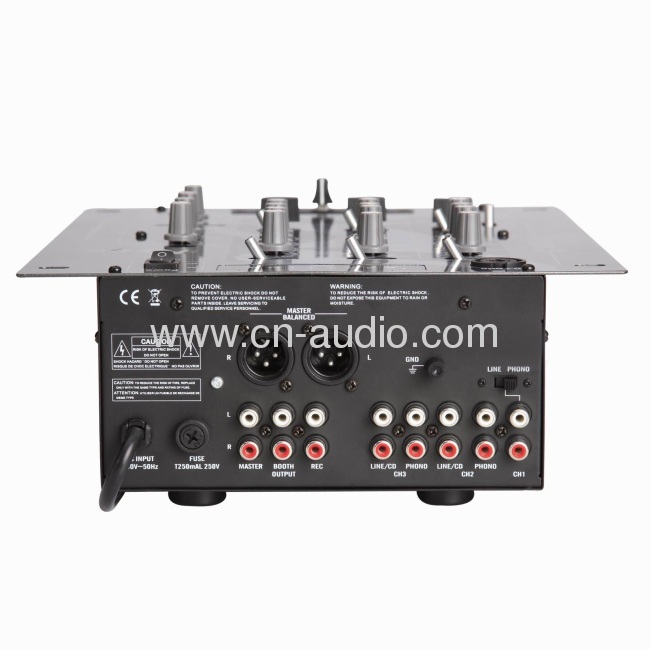 Professional 3 channel DJ mixer With USB/SD DJX3USB