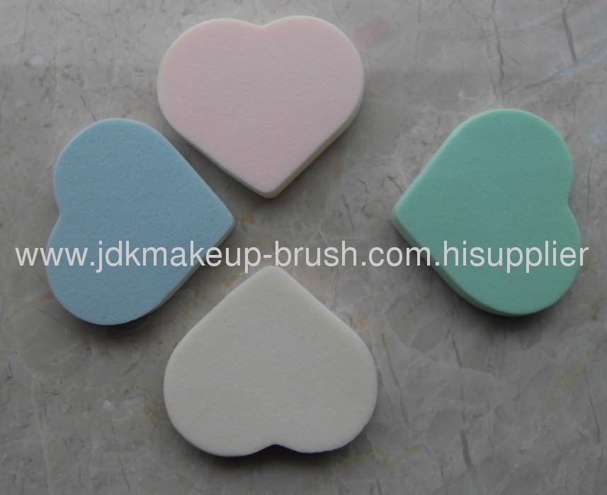 Heart Shape natural facial cosmetic sponge 