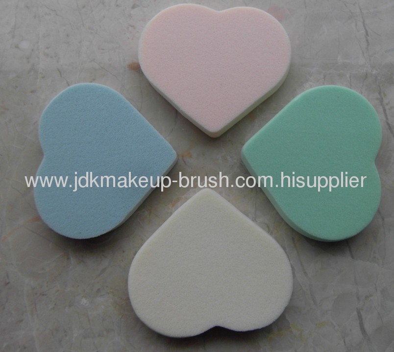 Heart Shape natural facial cosmetic sponge 