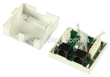 RJ45 Unshield Surface Mount Box With keystone Jack