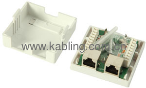 RJ45 FTP shield Surface Mount Box With keystone Jack