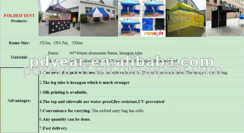 10*10ft pop up tents by Victoria