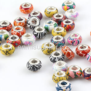 50 Pcs european Mixed Beads Clay Polymer Beads For Sale 