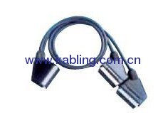 Scart Cable 21 Pin Scart Plug 1 To 2