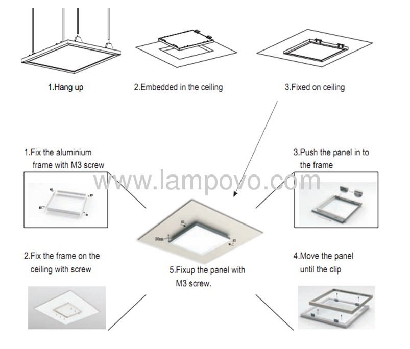 300*300mm led panel ight 18W