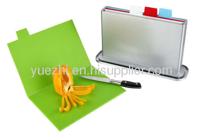 4pcs folding chopping board with water pan