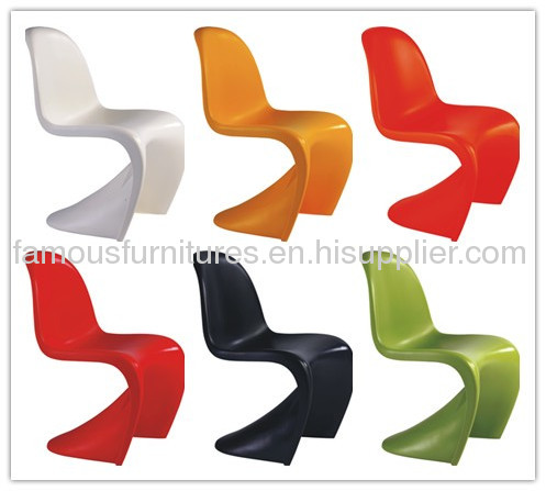 Exquisite Red Panton Glossy side Chair Wave Sharp Office Desk furniture chairs