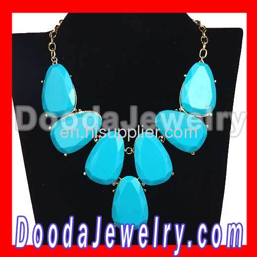 Colorful Chunky Resin Beads Teardrop Collar Necklace Wholesale