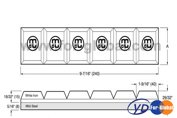 Excavator part antiwear wear plate for bucket chocky bar