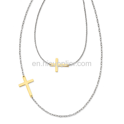 Cheap 925 Sterling Silver Sideways Cross Necklace Wholesale