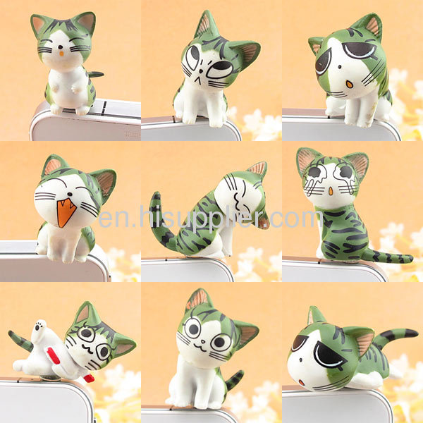 2013 Cute Earphone Jack Accessories Iphone Cat Dust Plug