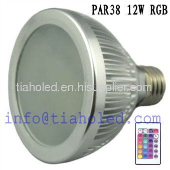led rgb par38 12w led e27 led dimmable led rgb lamp