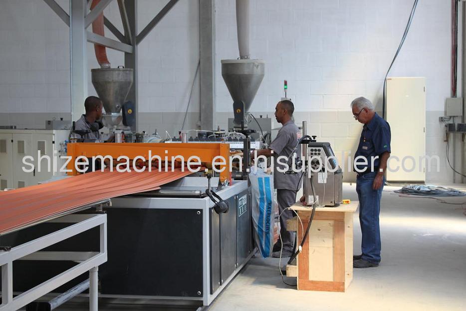 PVC roof tile making machine