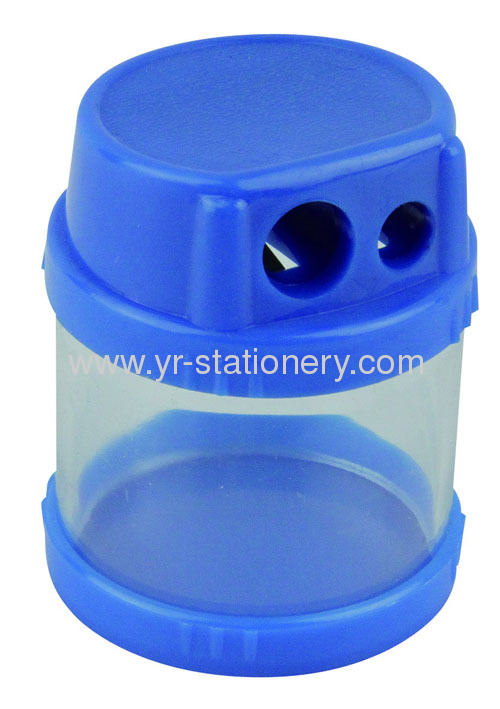 Double Hole Color Plastic Pencil Sharpener