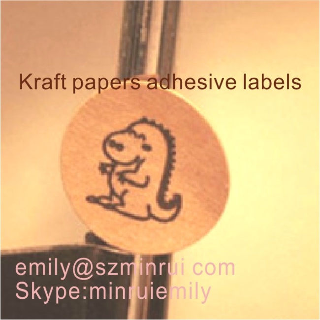 Custom Brown Kraft Labels,Cute Small Round Labels