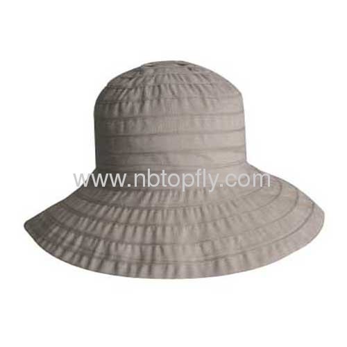 Ribbon summer hats middle brim UPF50+ adjustable size
