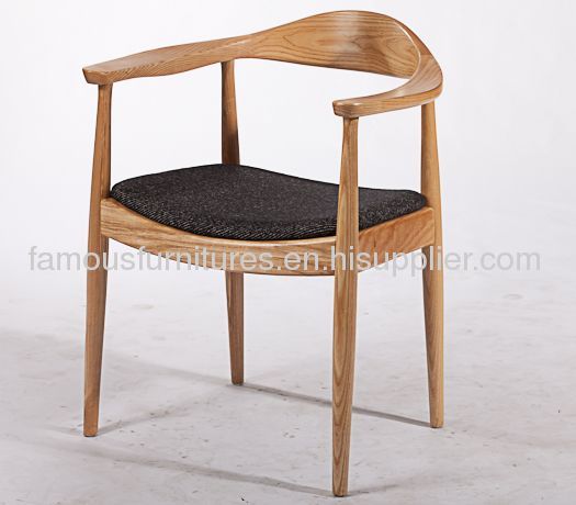 walnut color solid ash wood indoor furnitures dining arm chairs