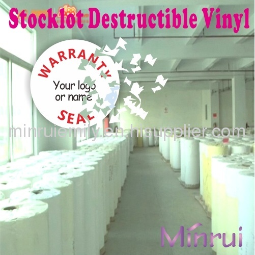 Self Ultra Destructible Vinyl Materials,Destructible Label Materials,destructive label papers in rolls or in sheets