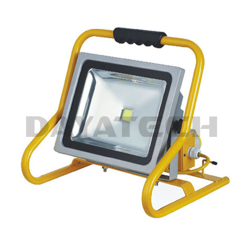 Portable 50W LED floodlight with duty stand & 2 water-proofBS sockets 