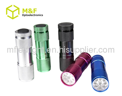 Hot sell 9LED torch light aaa battery